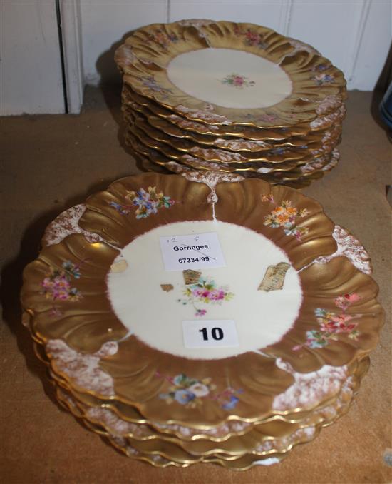 Set of 12 Limoges dessert dishes